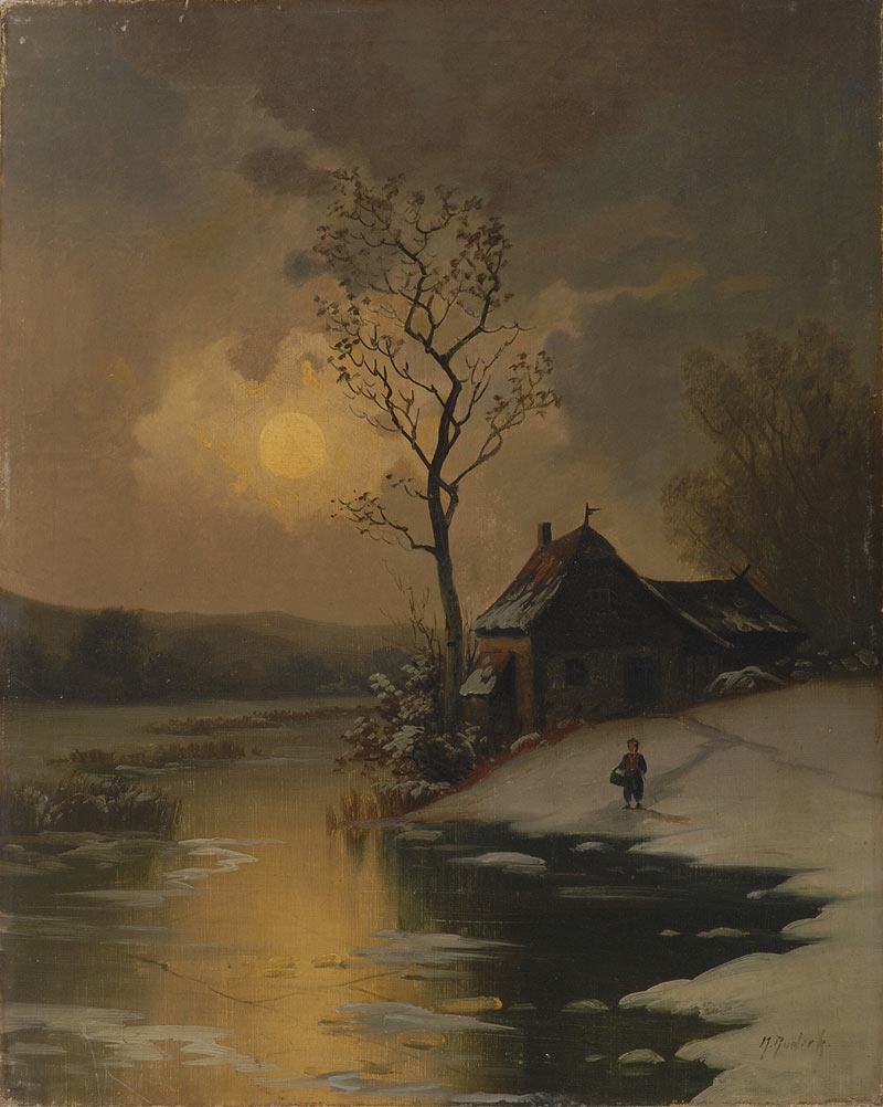 Winterliche Nachtlandschaft